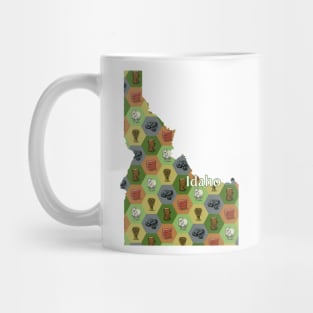 Idaho State Map Board Games Mug